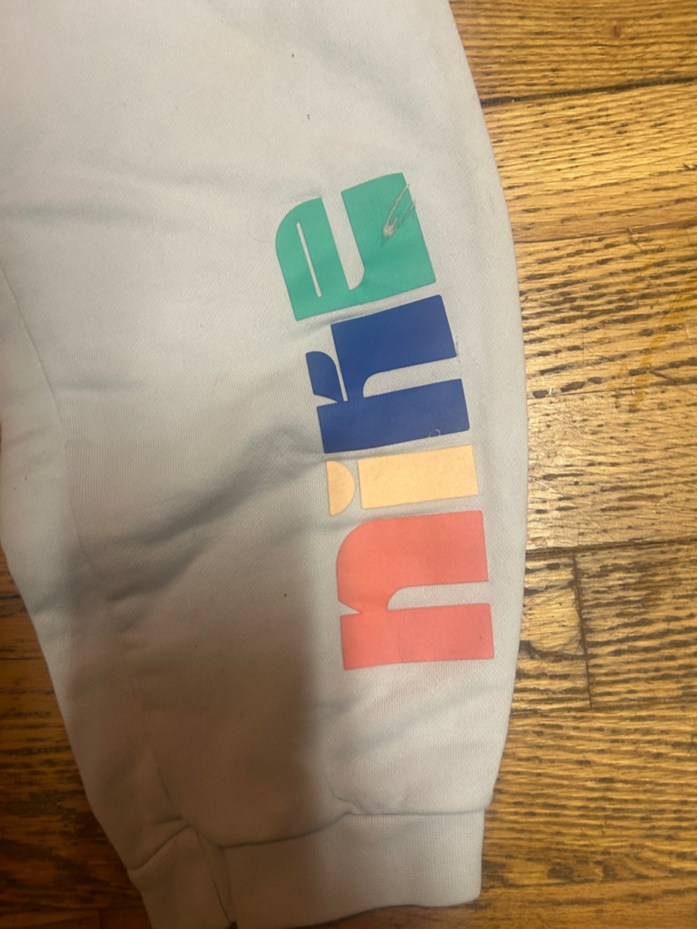 Vintage Light blue Women’s Nike  Sweatpants with Multicolor Logo Accent - Picture 2 of 5